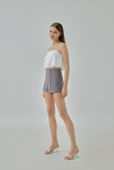 Winter Embroidered Floral Crop Top
